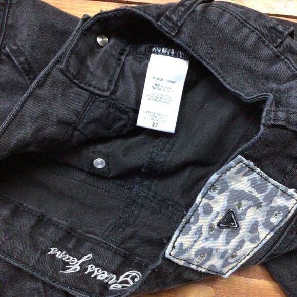RARE Guess lace up bottoms low rise skinny dark jeans - Picture 7 of 7